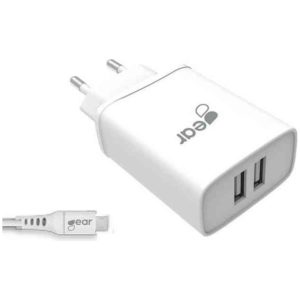 LADDARE 220V 2XUSB3.1A VIT USB-C 2.0 KABEL 1M