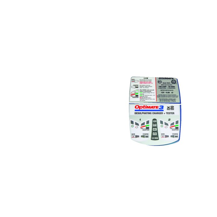 Laddare Optimate 3 X 2 Bank TECMATE CHARGER OPT 3 -2BANKS – bild 2
