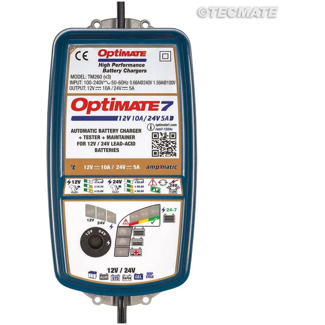 Laddare Optimate 7 12v/24v Blå TECMATE Batteriladdare