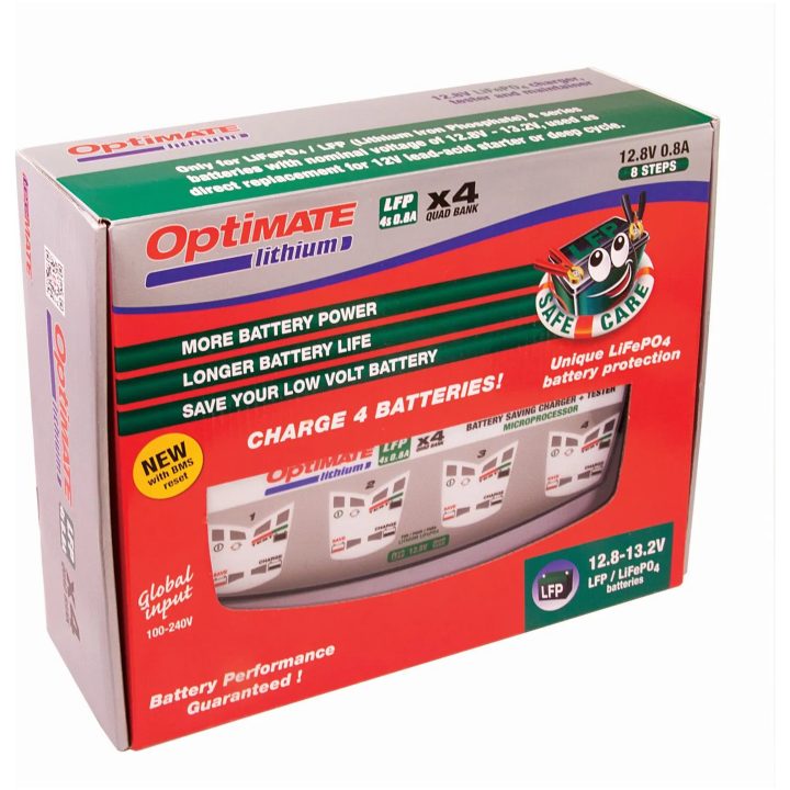 Laddare Optimate Lithium Lfp 4s 0.8a Quad Bank TECMATE CHRG OPT LITH 0.8A-4BANKS – bild 3