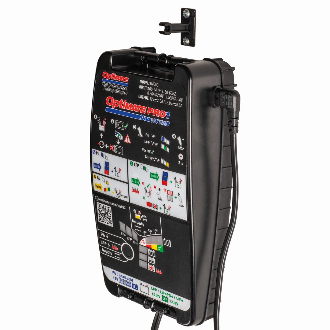 Laddare Optimate Pro-1 Duo Svart TECMATE Batteriladdare – bild 3