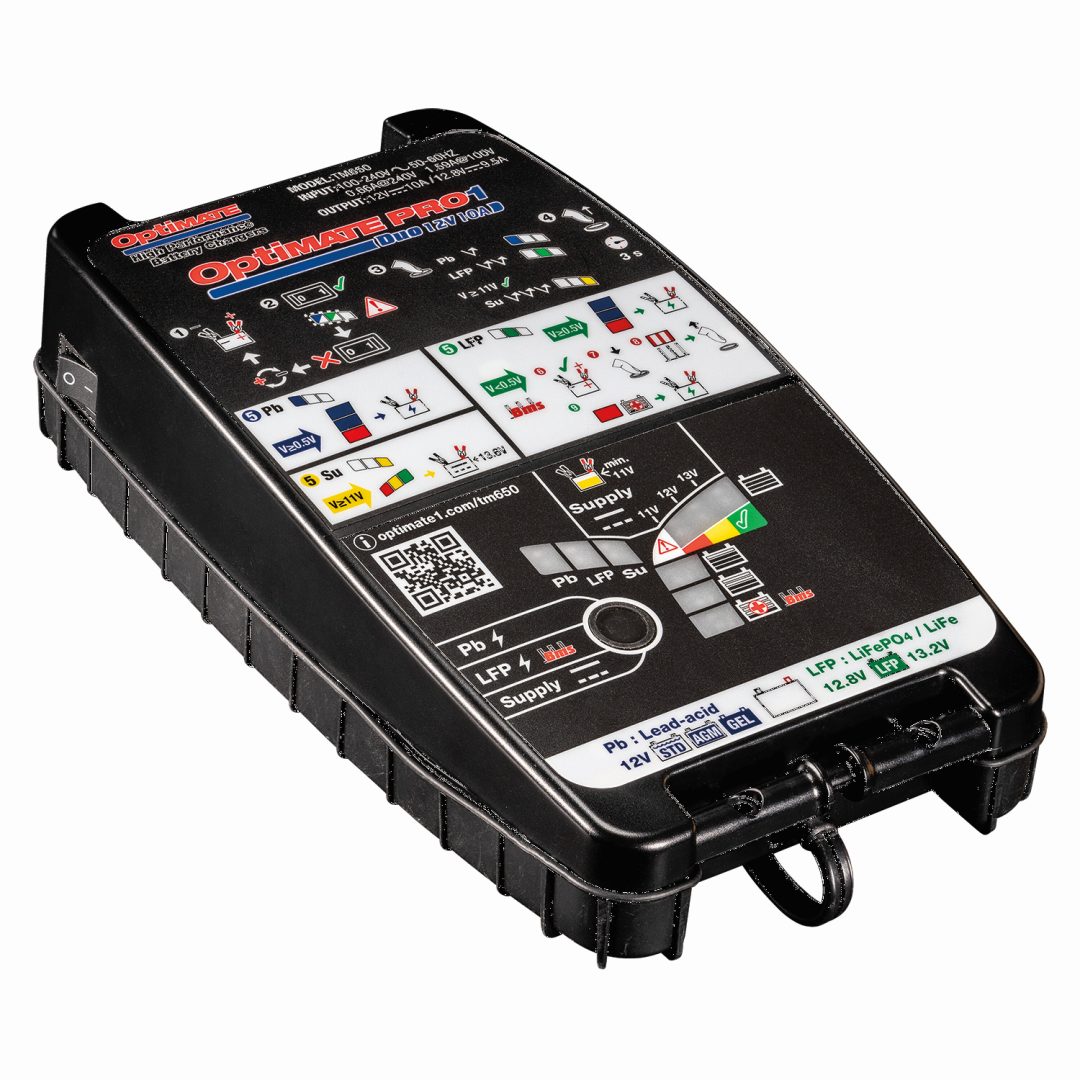 Laddare Optimate Pro-1 Duo Svart TECMATE Batteriladdare – bild 2