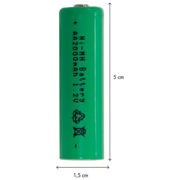 Laddbart batteri AA 1 2V 2000mAh Ni-MH Grön Star Trading – bild 4