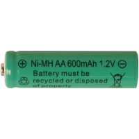 Laddbart batteri AA 1,2V 600mAh Ni-MH Grön Star Trading