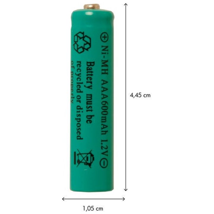 Laddbart batteri AAA 1,2V 600mAh Ni-MH Grön Star Trading – bild 6