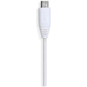 LADDKABEL USB-A TILL MICROUSB2M, VIT RUND KABEL