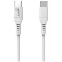 LADDKABEL USB-C TILL USB-C 2.01 M. VIT RUND KABEL