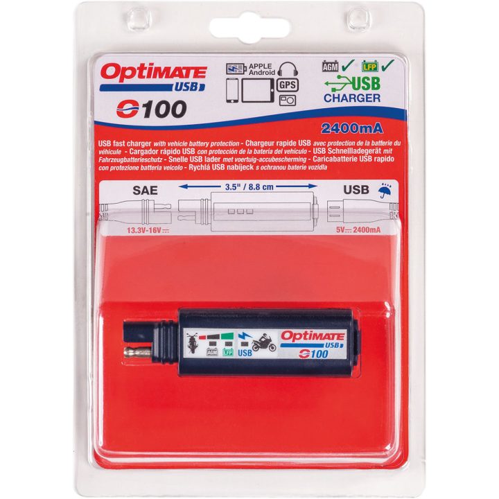 Laddningsadapter Optimate™ Usb Enkel Blå TECMATE Laddare – bild 4