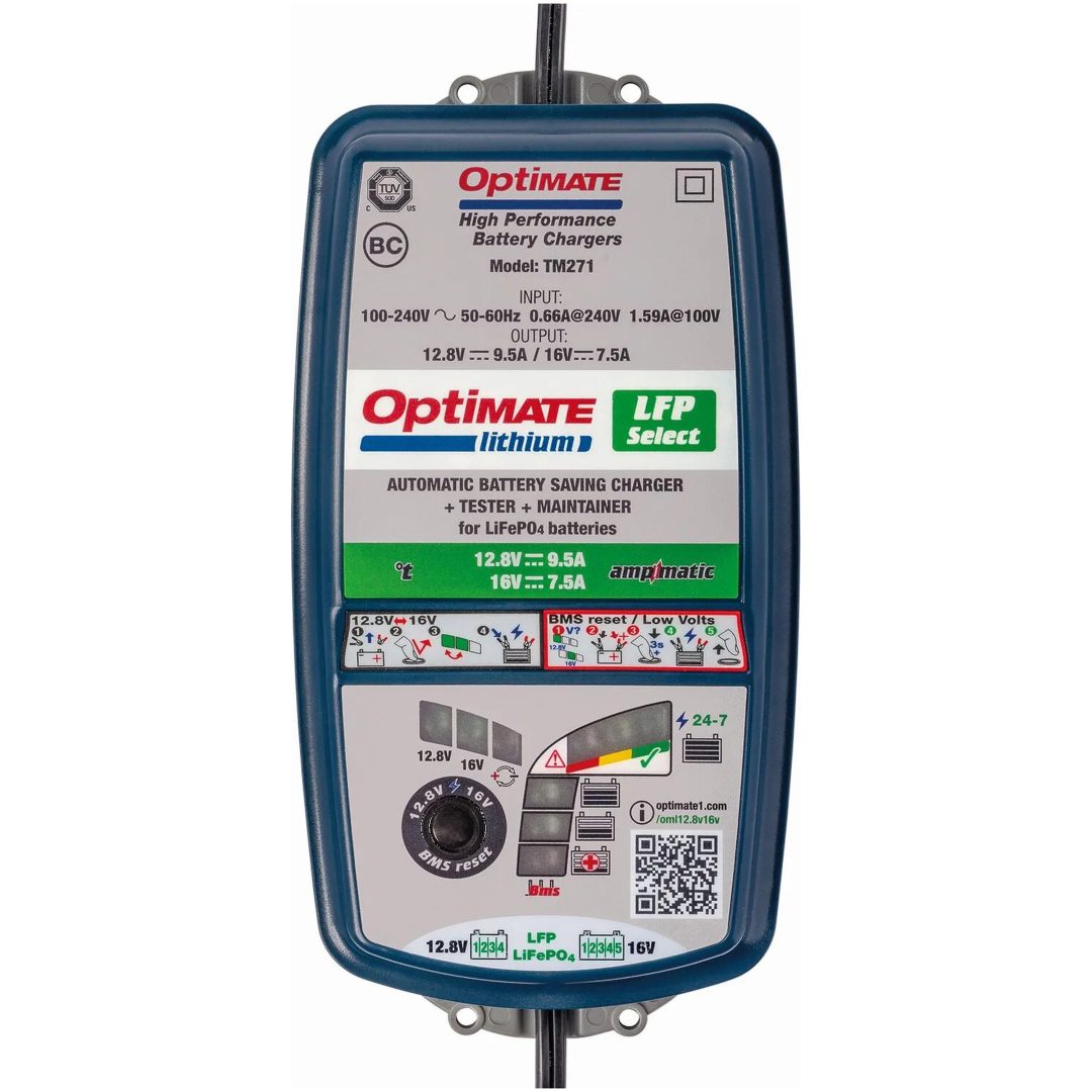 Laddningsverktyg Optimate Lithium Lfp 4s 9a/5s 7a Blå TECMATE Batteriladdare