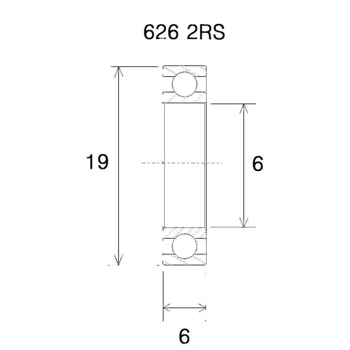 Lager 626-2rs B5 BLACK BEARING – bild 2