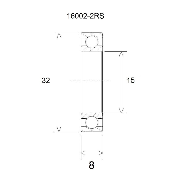 Lager B3 16002-2rs BLACK BEARING – bild 2