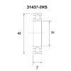 Lager B3 31437-2rs BLACK BEARING – miniatyr 2