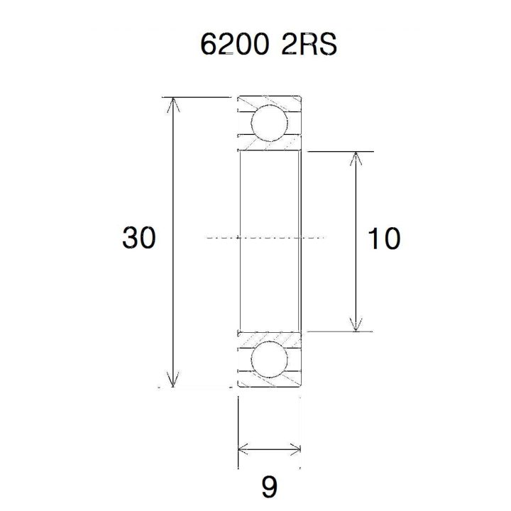 Lager B3 6200-2rs BLACK BEARING – bild 2