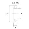 Lager B3 628-2rs BLACK BEARING – miniatyr 2