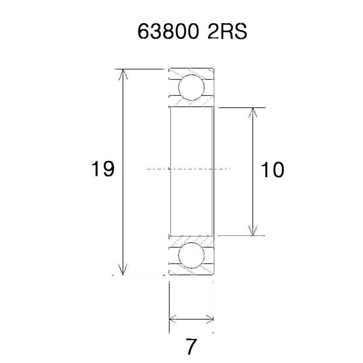 Lager B3 63800-2rs BLACK BEARING – bild 2