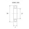 Lager B3 63803-2rs BLACK BEARING – miniatyr 2
