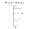 Lager B3 6702-2rs BLACK BEARING – miniatyr 2