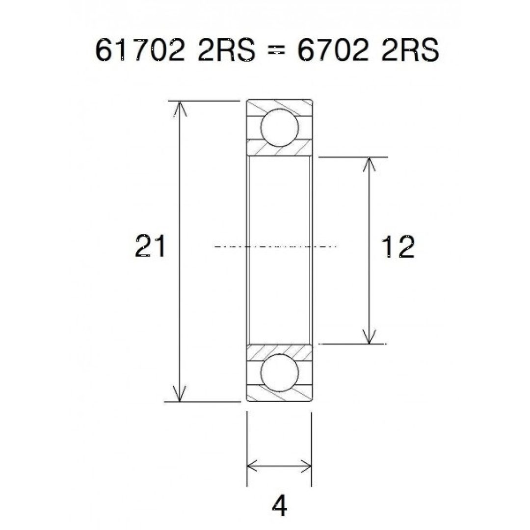 Lager B3 6702-2rs BLACK BEARING – bild 2