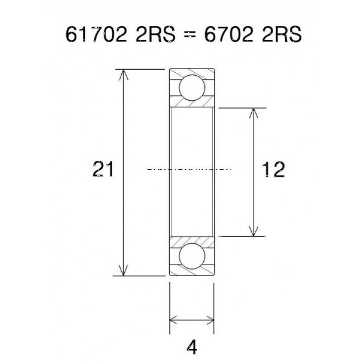 Lager B3 6702-2rs BLACK BEARING – bild 2