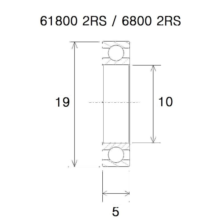 Lager B3 6800-2rs BLACK BEARING – bild 2