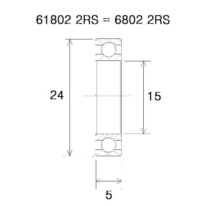 Lager B3 6802-2rs BLACK BEARING – bild 2