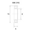 Lager B3 696-2rs BLACK BEARING – miniatyr 2
