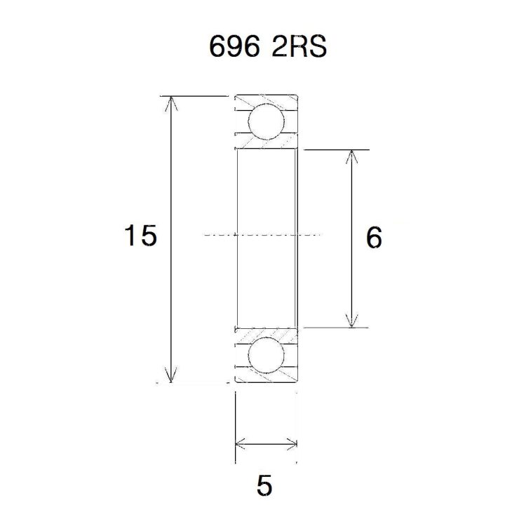 Lager B3 696-2rs BLACK BEARING – bild 2