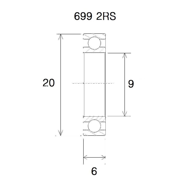Lager B3 699-2rs BLACK BEARING – bild 2