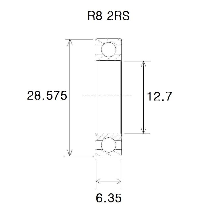 Lager B3 R8-2rs BLACK BEARING – bild 2