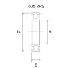 Lager B5 605-2rs BLACK BEARING – miniatyr 2