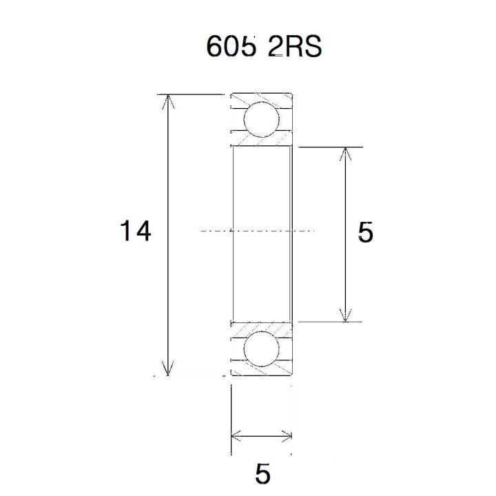Lager B5 605-2rs BLACK BEARING – bild 2