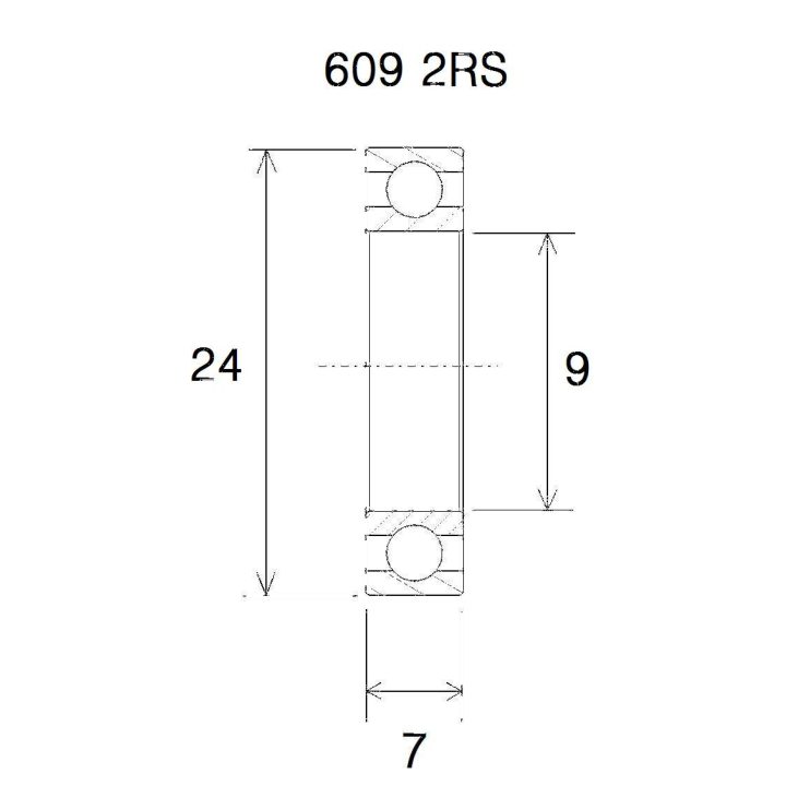 Lager B5 609-2rs BLACK BEARING – bild 2