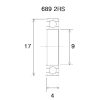 Lager B5 689-2rs BLACK BEARING – miniatyr 2
