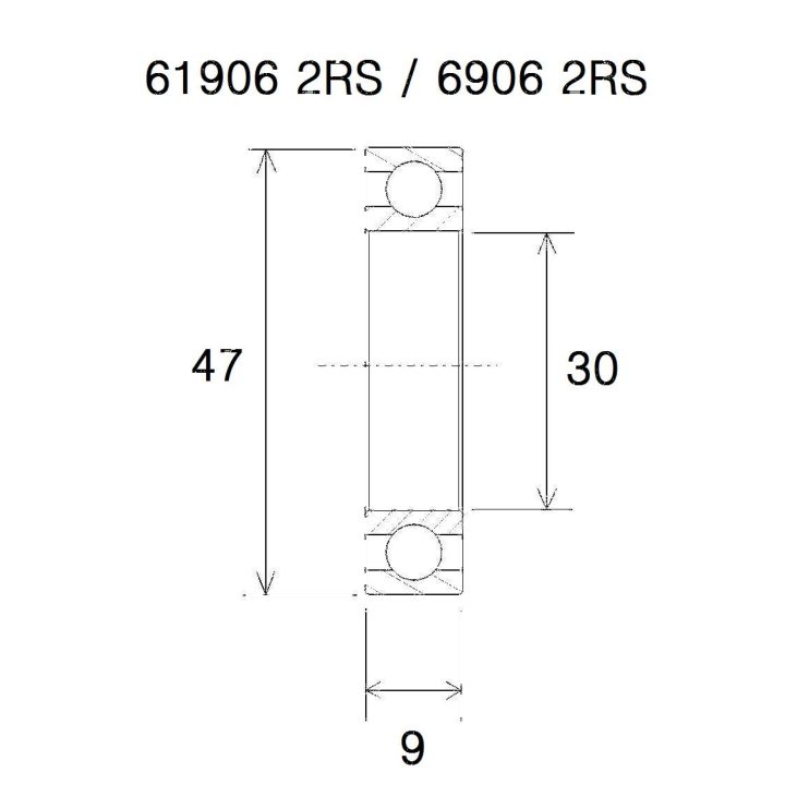Lager B5 6906-2rs BLACK BEARING – bild 2