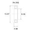 Lager B5 R4-2rs BLACK BEARING – miniatyr 2