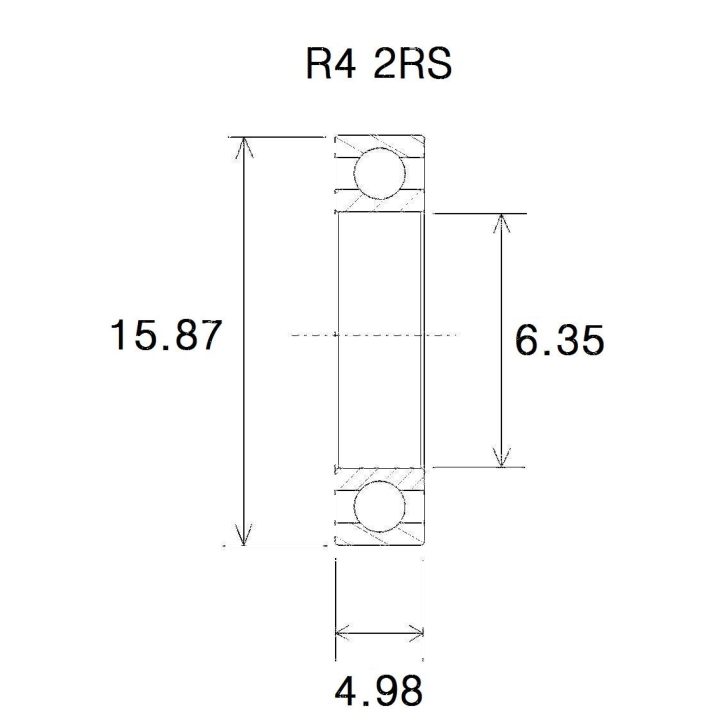 Lager B5 R4-2rs BLACK BEARING – bild 2