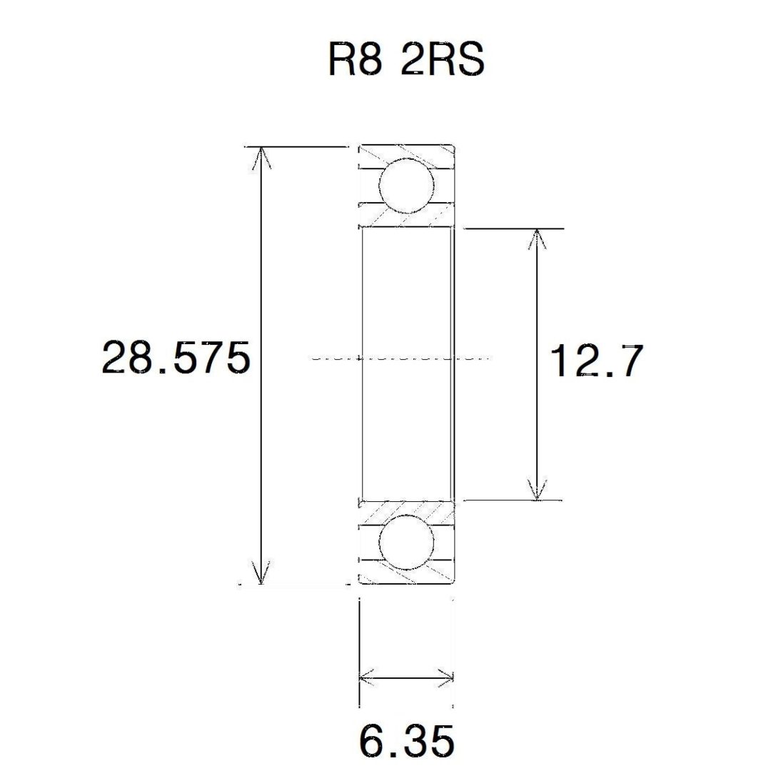 Lager B5 R8-2rs BLACK BEARING – bild 2