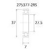 Lager Mr27537-2rs B3 BLACK BEARING – miniatyr 2