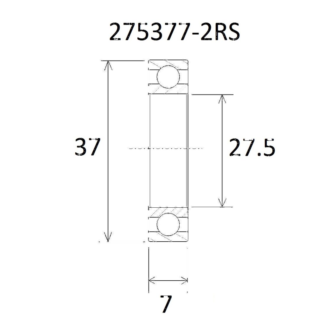 Lager Mr27537-2rs B3 BLACK BEARING – bild 2
