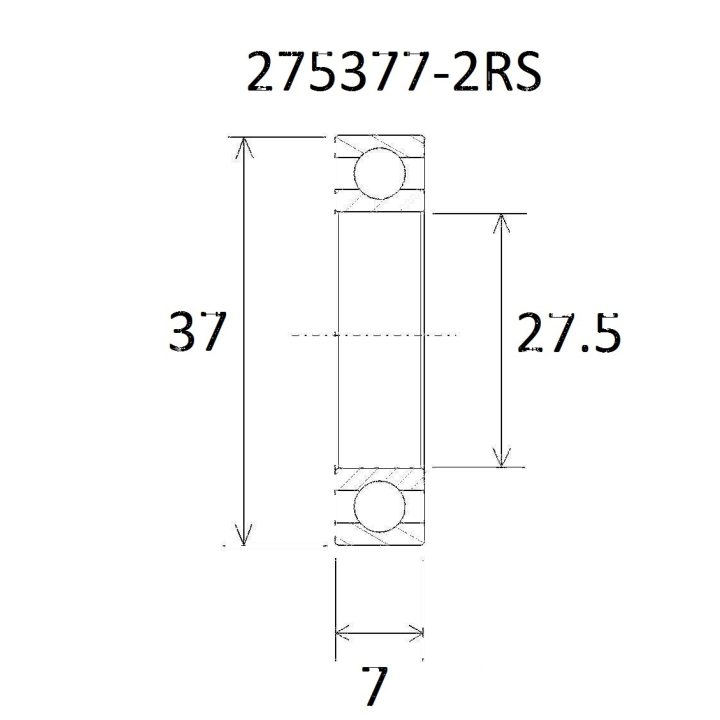 Lager Mr27537-2rs B3 BLACK BEARING – bild 2