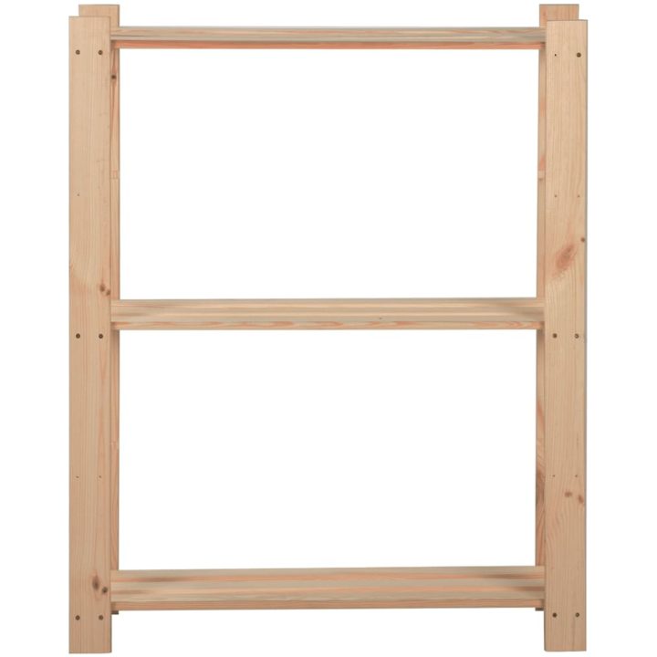 Lagerhylla 3 hyllplan massiv furu vidaXL 60 x 28.5 x 90 cm – bild 2