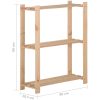 Lagerhylla 3 hyllplan massiv furu vidaXL 60 x 28.5 x 90 cm – miniatyr 6