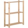 Lagerhylla 3 hyllplan massiv furu vidaXL 60 x 28.5 x 90 cm – miniatyr 1