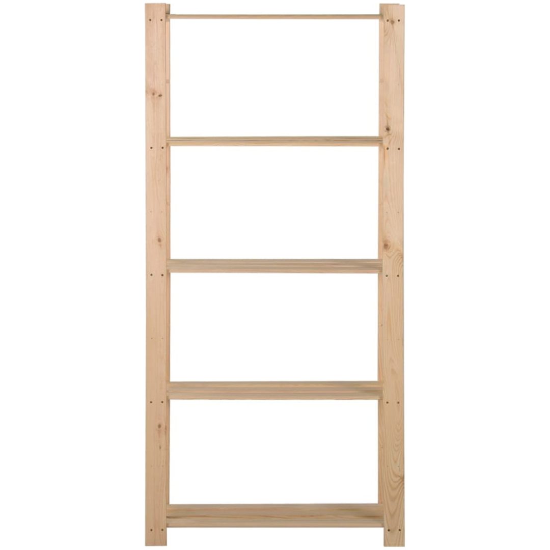 Lagerhylla 5 hyllplan massiv furu vidaXL 80 x 28.5 x 170 cm – bild 2
