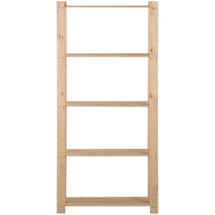 Lagerhylla 5 hyllplan massiv furu vidaXL 80 x 28.5 x 170 cm – bild 2