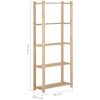 Lagerhylla 5 hyllplan massiv furu vidaXL 80 x 28.5 x 170 cm – miniatyr 6