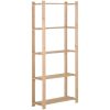Lagerhylla 5 hyllplan massiv furu vidaXL 80 x 28.5 x 170 cm – miniatyr 1