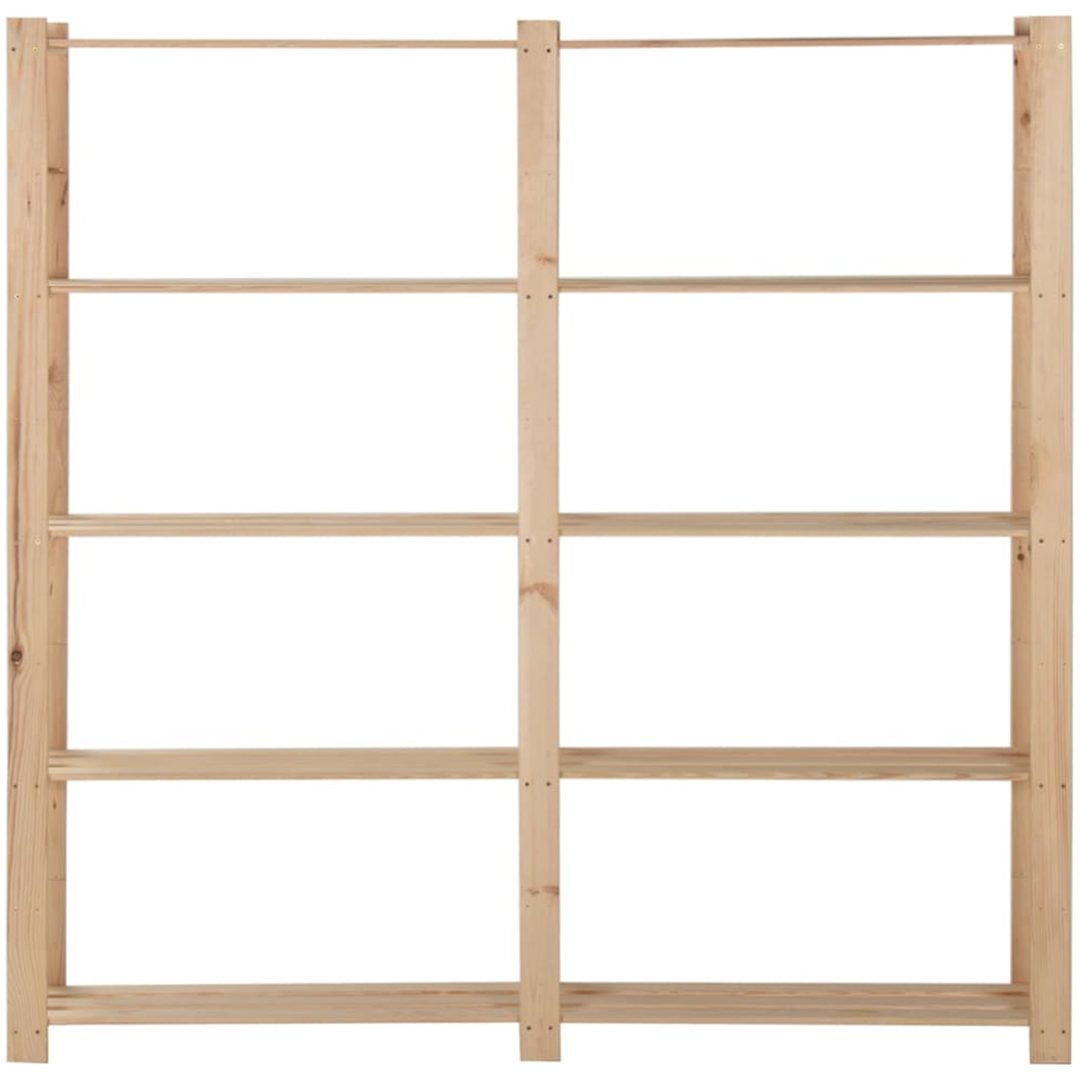 Lagerhylla 5 hyllplan massivt granträ vidaXL 170 x 28.5 x 170 cm – bild 2