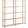 Lagerhylla 5 hyllplan massivt granträ vidaXL 170 x 28.5 x 170 cm – miniatyr 1