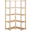 Lagerhylla hörn 5 hyllplan 82,5x82,5x170 cm massiv furu vidaXL – miniatyr 2